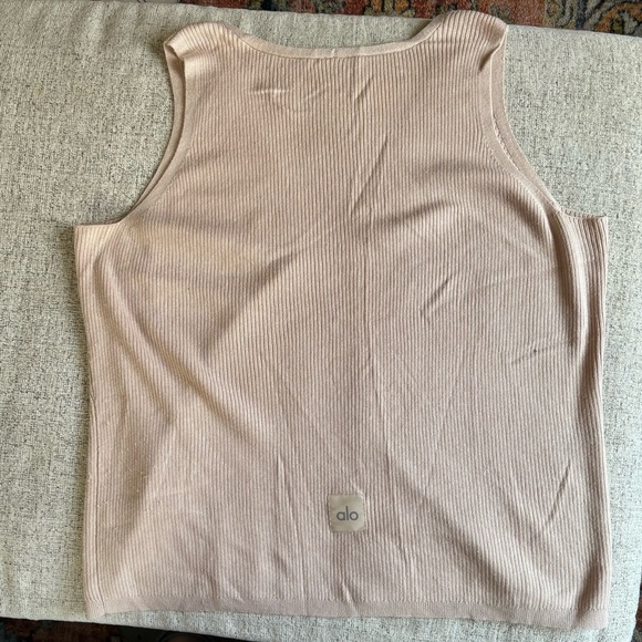 ALO Yoga Knit Salana Tank in shade Macadamia - Picture 7 of 11